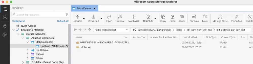 Fabric Data Warehouse tables