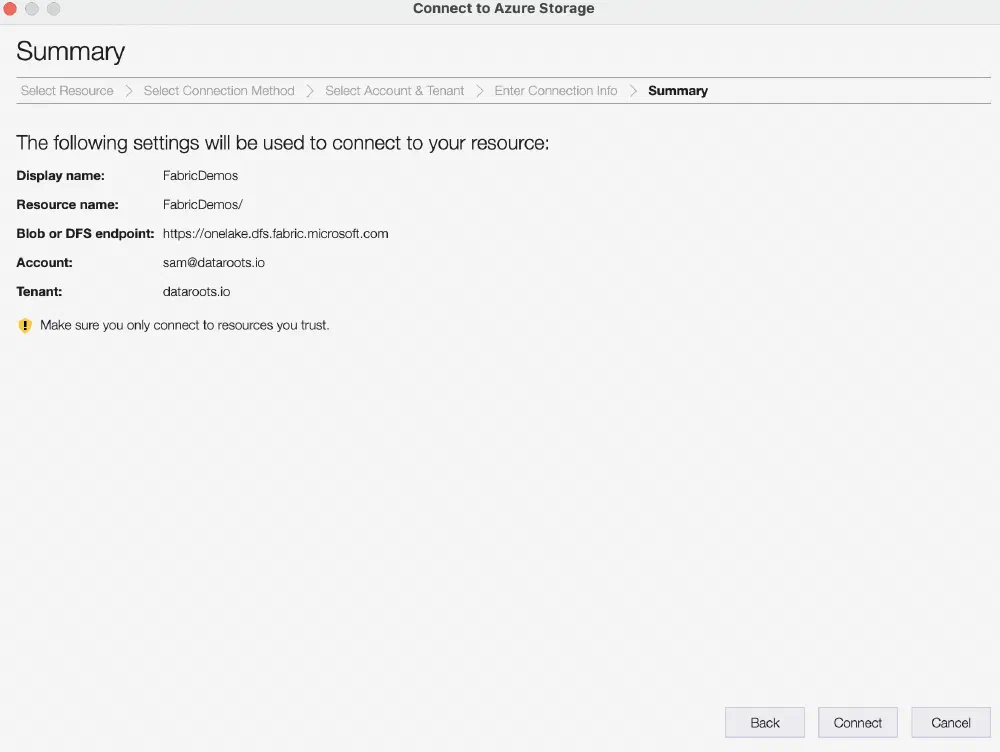 Connect to OneLake