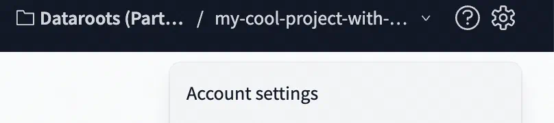 dbt Cloud account settings