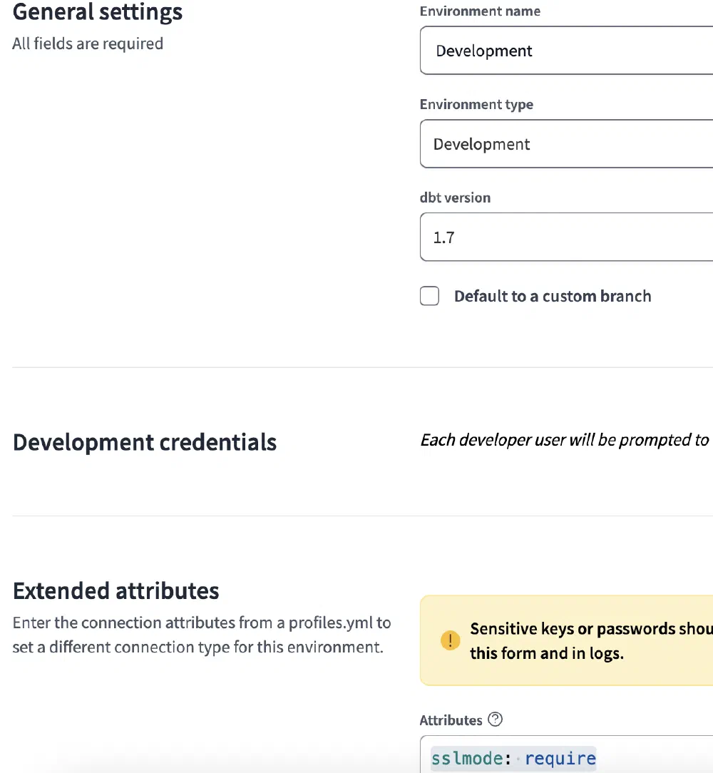 Development environment